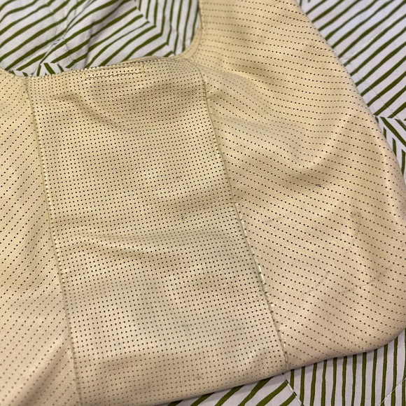 SPLENDID Perforated white-milky leather hobo purse. Perfect summer addition. - Picture 7 of 7